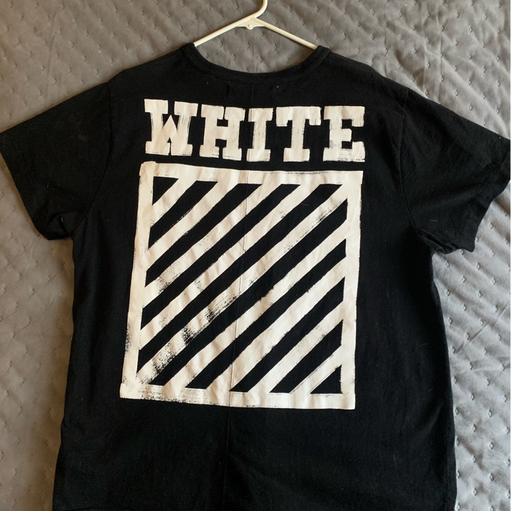 Off White Black Size Medium Men's Designer T Shirt